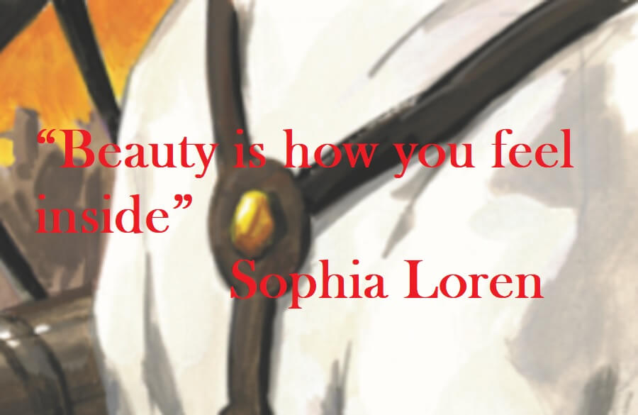 Sophia Loren Quote on Hoist Point - Beauty is how you feel inside.
