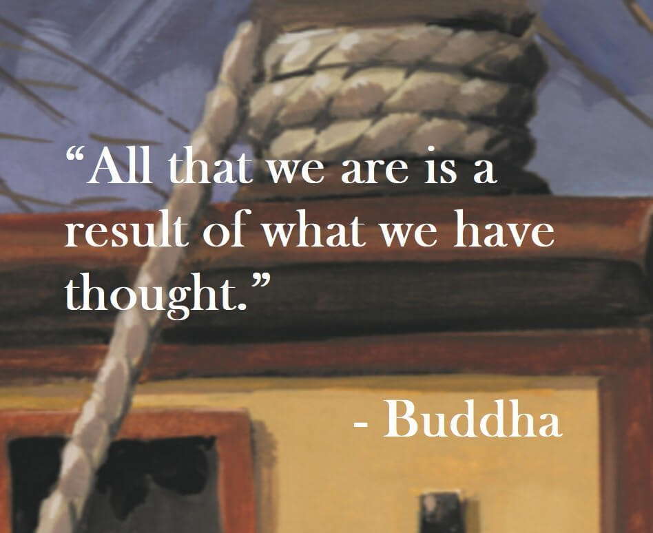 Buddha Quote on Hoist Point - All that we are is a result of what we have thought.