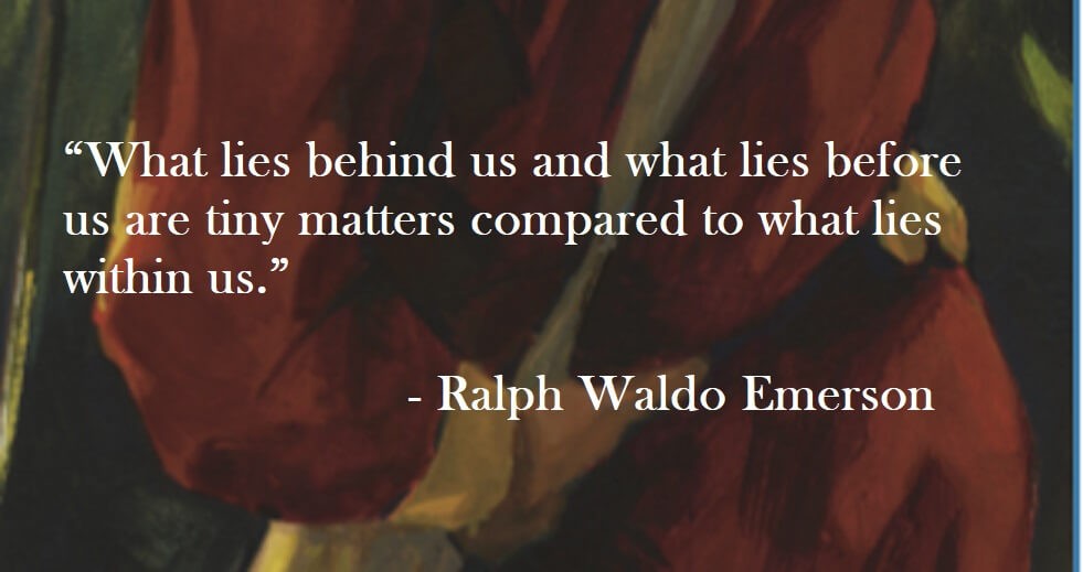 Ralph Waldo Emerson Quote on Hoist Point - What lies behind us and what lies before us are tiny matters compared to what lies within us.