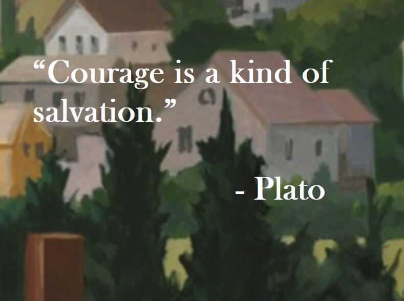 Plato Quote on Hoist Point - Courage is a kind of salvation.