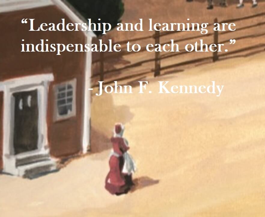 John F. Kennedy Quote on Hoist Point - Leadership and learning are indispensable to each other.