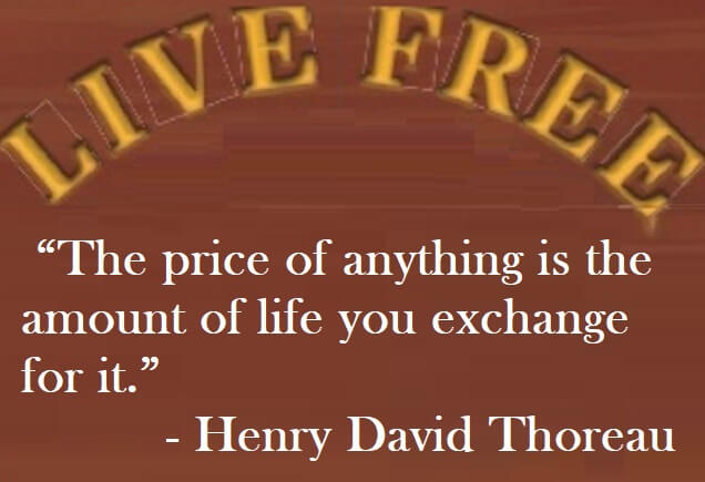 Henry David Thoreau Quote - The price of anything is the amount of life you exchange for it.