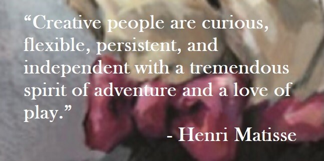 Henri Matisse Quote on Hoist Point - Creative people are curious, flexible, persistent and independent with a tremendous spirit of adventure and a love of play.
