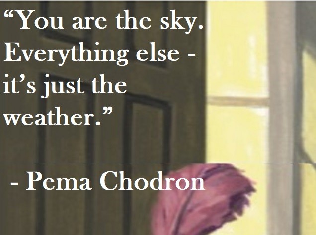 Pema Chodron Quote on Hoist Point - You are the sky.  Everything else - it’s just the weather.