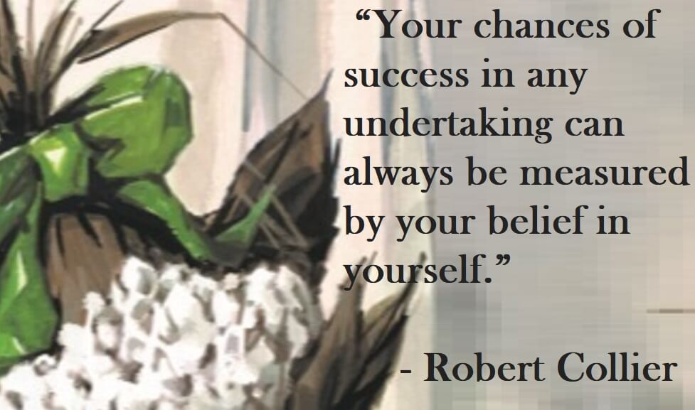 Robert Collier Quote on Hoist Point - Your chances of success in any undertaking can always be measured by your belief in yourself.