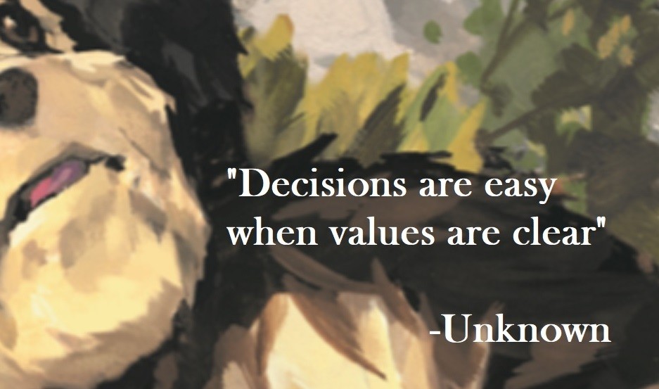 Unknown Quote on Hoist Point - Decisions are easy when values are clear.
