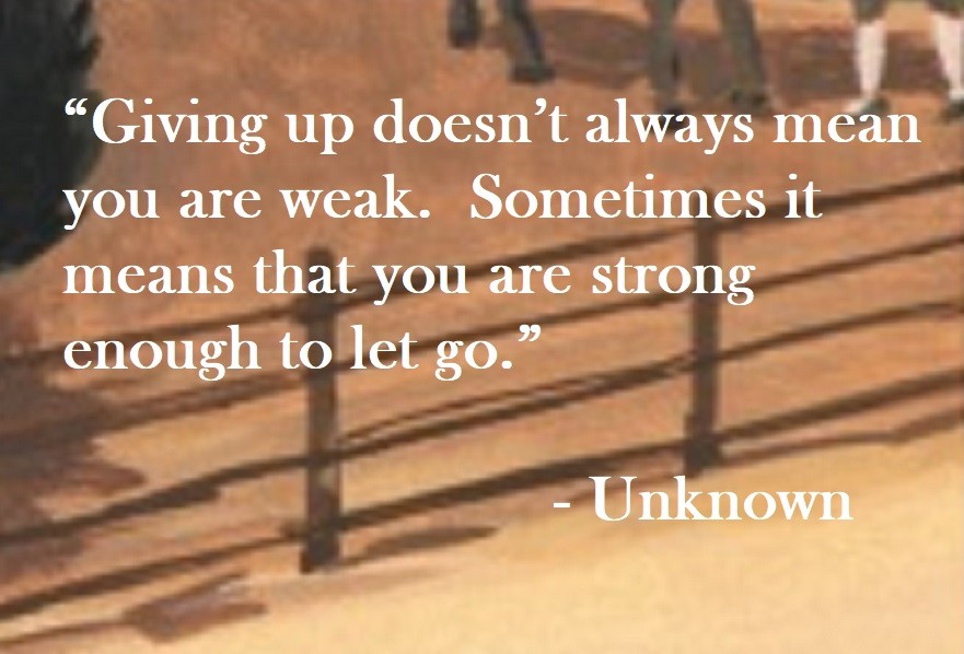 Unknown Quote on Hoist Point Giving up doesn’t always mean you are weak. Sometimes it means that you are strong enough to let go.