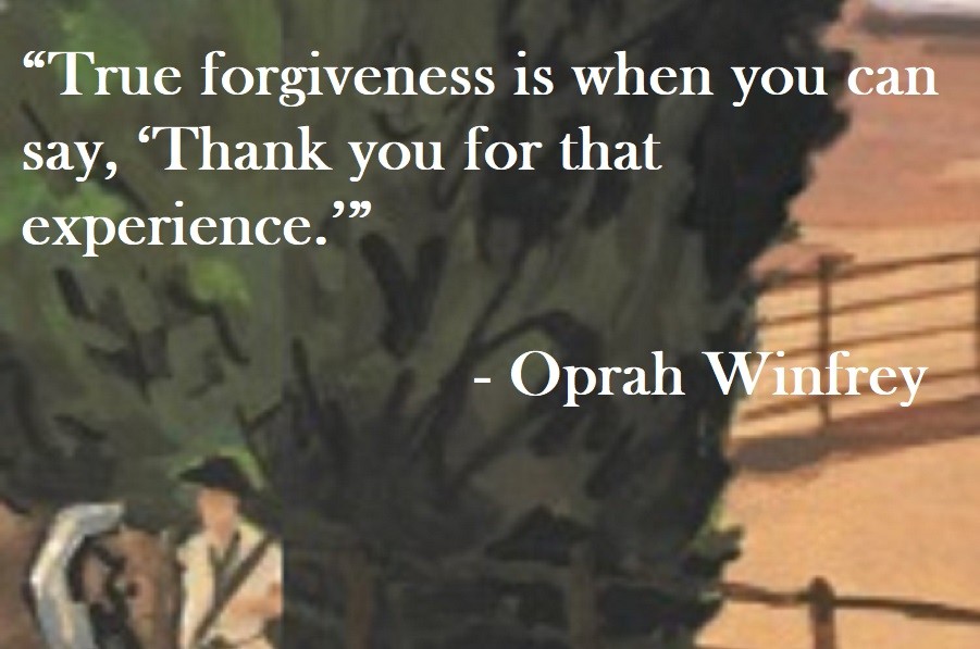Oprah Winfrey Quote on Hoist Point True forgiveness is when you can say, Thank you for that experience.
