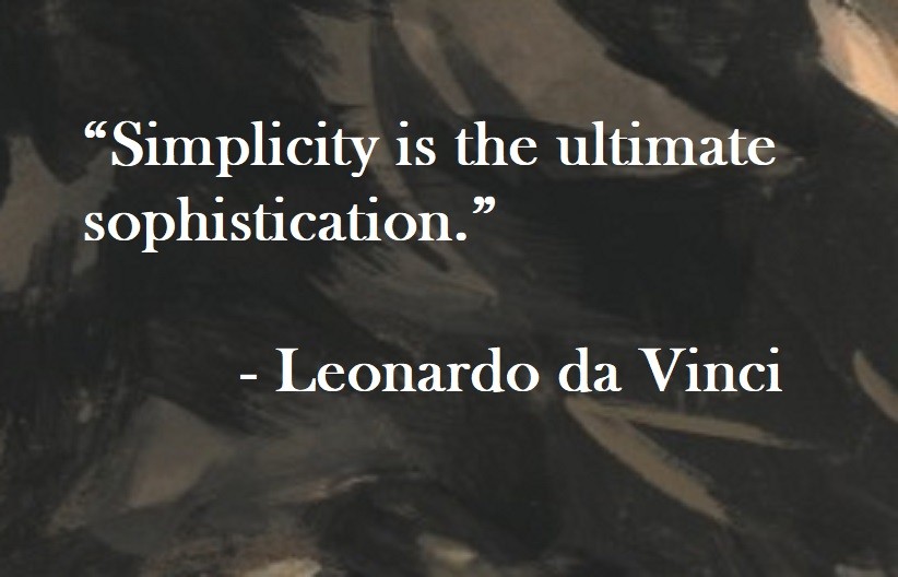 Leonardo da Vinci Quote on Hoist Point Simplicity is the ultimate sophistication.
