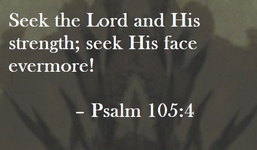Seek the Lord and His strength; seek His face evermore! – Psalm 105:4 Quote on Hoist Point